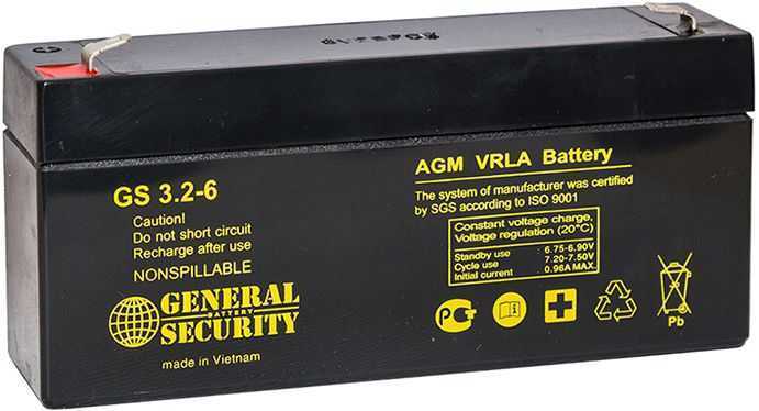 General Security GS 3,2-6 Аккумуляторы фото, изображение