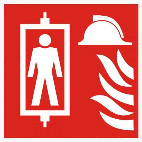 K41 Лифт для пожарных (200х200мм) Знаки пожарной безопасности фото, изображение